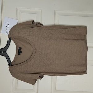 Theory Dark Tan Nebulous Organic Tee Shirt